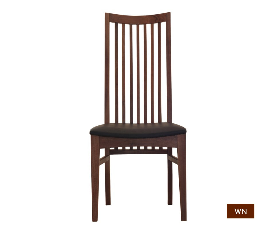 【免疫加工商品】【家具】【日本製】【チェア】【送料無料】【大川市】メトロ　WN　ウォールナット無垢　チェア　ダイニングチェア　ハイバック　国産　大川